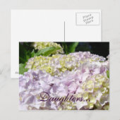 Daughters Postkarten Lavender Hydrangea Blume (Vorne/Hinten)