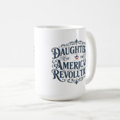 Daughters star flag American Revolution US lineage Kaffeetasse (VorderseiteRechts)