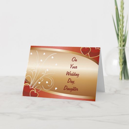 "DAUGHTER'S" WEDD DAY KARTE (Vorderseite)