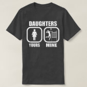 Daughters Yours, Mine - Funny Volleyball Mom Volle T-Shirt (Design vorne)