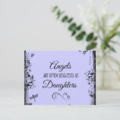 Daughters Zitat: Engel sind oft Postkarte (Stehend Vorderseite)