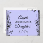 Daughters Zitat: Engel sind oft Postkarte (Vorne/Hinten)