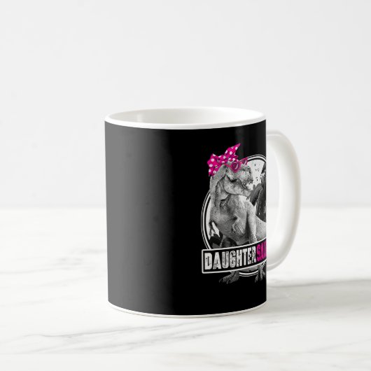Daughtersaurus T Rex Tochter Dinosaur Matching Fa Kaffeetasse (VorderseiteRechts)