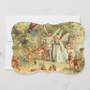 Daumelinchen und Prinz Hochzeit, Vintage Märchen Einladung