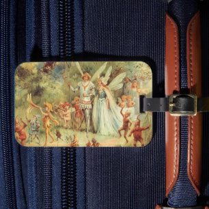 Daumelinchen und Prinz Hochzeit, Vintage Märchen Gepäckanhänger