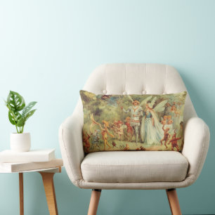 Daumelinchen und Prinz Hochzeit, Vintage Märchen Lendenkissen