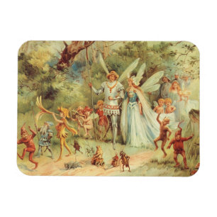 Daumelinchen und Prinz Hochzeit, Vintage Märchen Magnet