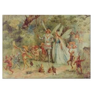Daumelinchen und Prinz Hochzeit, Vintage Märchen Schneidebrett