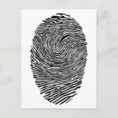 Daumen-Fingerabdruck  Postkarte (Vorderseite)