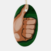 Daumen herauf Handlustiges Foto-kundenspezifischen Keramikornament (Rechts)