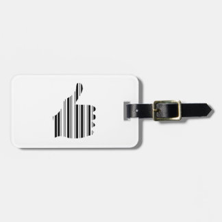 DAUMEN HOCH BAR CODE Daumengesten-Musterdesign Gepäckanhänger