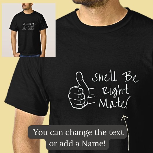 Daumen hoch, dass sie mit Schwarz richtig Kumpel s T-Shirt