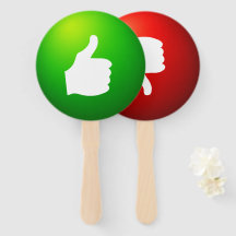 Daumen Hoch Daumen Runter Spiel Paddle Schild