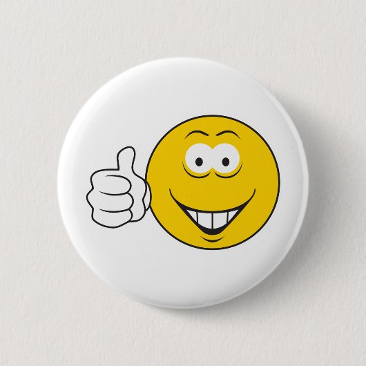 Daumen Hoch Gesicht Button (Vorderseite)