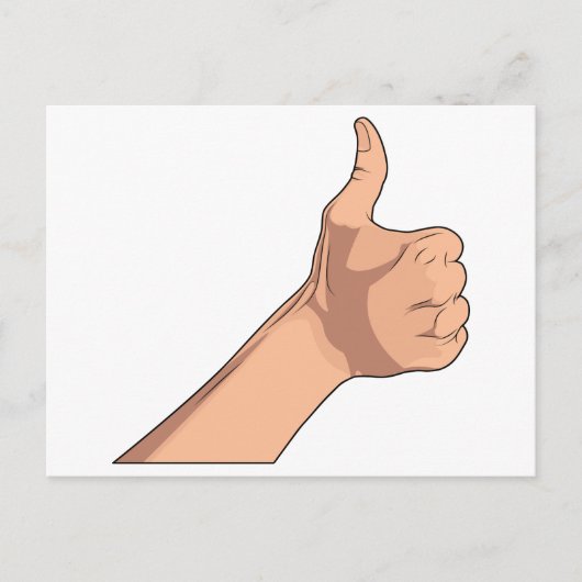 Daumen hoch / Handzeichen-Geste 2 Postkarte (Vorderseite)