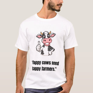 Daumen hoch Kuh – Lustiges Cartoon-T-Shirt T-Shirt