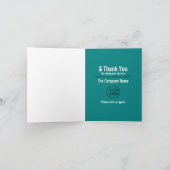 Daumen hoch, Kunde danke Karte (Innenseite)