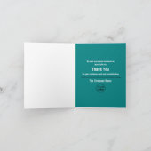 Daumen hoch, Mitarbeiter danke Karte (Innenseite)