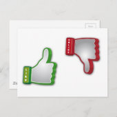 Daumen hoch postkarte (Vorne/Hinten)