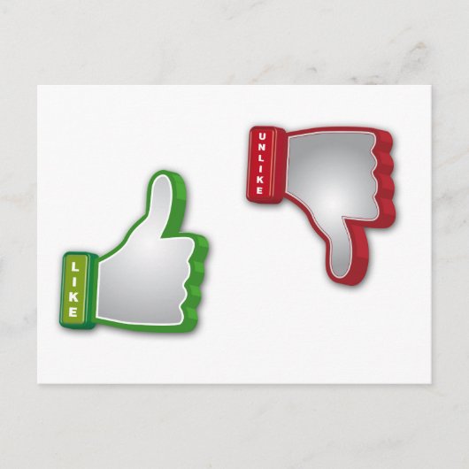 Daumen hoch postkarte (Vorderseite)