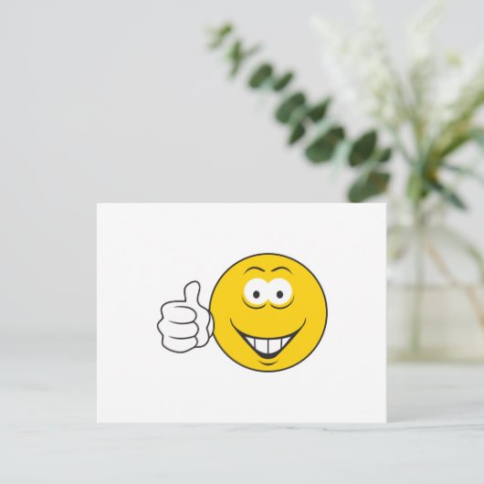 Daumen hoch postkarte (Stehend Vorderseite)