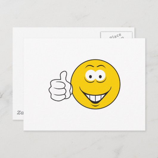 Daumen hoch postkarte (Vorne/Hinten)