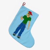 Daumen nach oben großer weihnachtsstrumpf (Vorderansicht (hängend))