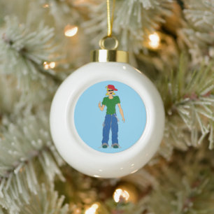 Daumen nach oben keramik Kugel-Ornament
