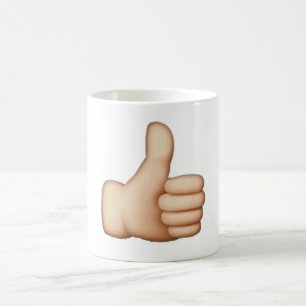 Daumen oben - Emoji Kaffeetasse