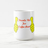 Daumen oben für Kaffeepause-Tassen-Schablone Kaffeetasse (Mittel)
