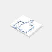 Daumen-oben - Neon - Blau Post-it Klebezettel (angewinkelt)