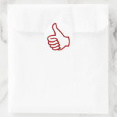 Daumen Runder Aufkleber (Tasche)
