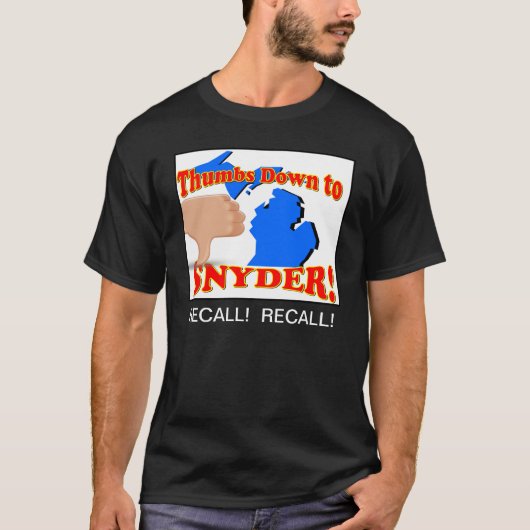 Daumen unten zu Rick Snyder T-Shirt (Vorderseite)