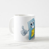 Daumen up Telefon sim Kartenperson Kaffeetasse (Vorderseite Links)
