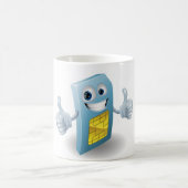Daumen up Telefon sim Kartenperson Kaffeetasse (Mittel)