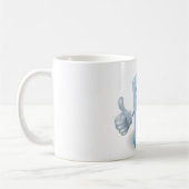 Daumen up Telefon sim Kartenperson Kaffeetasse (Links)
