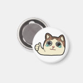 Daumen weinende Katze hoch Magnet (Vorderseite/Rückseite)