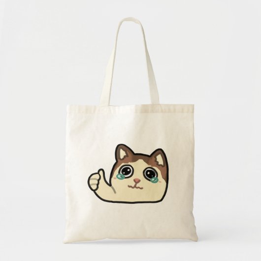 Daumen weinende Katze hoch Tragetasche (Vorne)