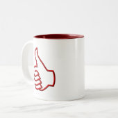 Daumen Zweifarbige Tasse (Vorderseite Links)