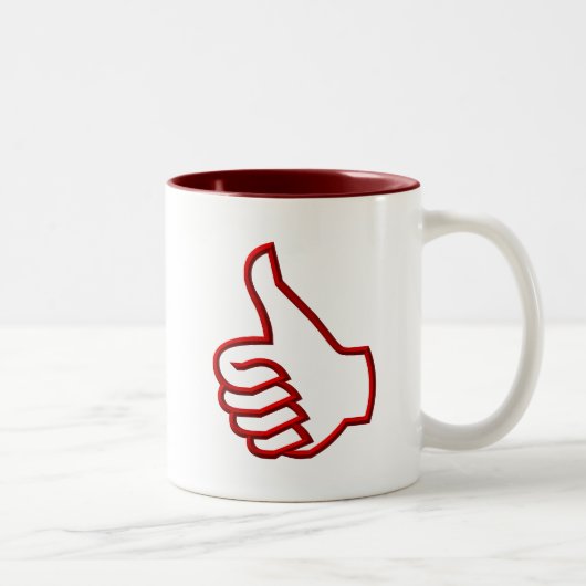 Daumen Zweifarbige Tasse (Rechts)