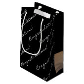 Daumenaufkleber Kleine Geschenktüte (Rückseite Schrägansicht)