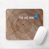 Daumengriff auf einen Baum mit Ringen Mousepad (Mit Mouse)