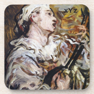 Daumier's Pierrot Custom Monogram Art Untersetzer