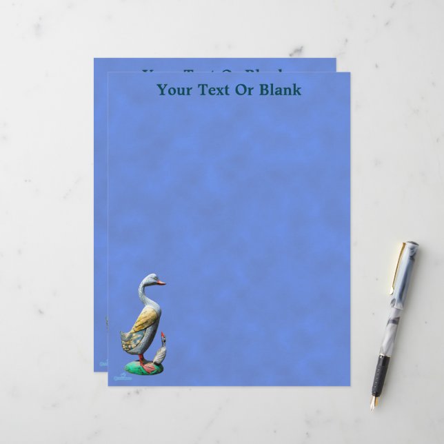 Daunendecken Briefbogen (Vorderseite/Rückseite Beispiel)