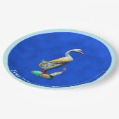 Daunendecken Pappteller (Schrägansicht)