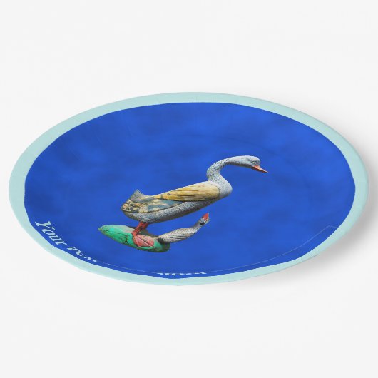 Daunendecken Pappteller (Schrägansicht)