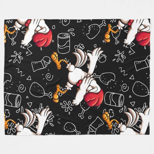 Daunenhuhn Fleecedecke (Vorderseite (Horizontal))