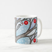 Daunenspecht im Glasbaum Xmas Kaffeetasse (VorderseiteRechts)