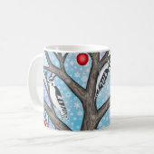 Daunenspecht im Glasbaum Xmas Kaffeetasse (Vorderseite Links)