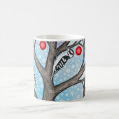 Daunenspecht im Glasbaum Xmas Kaffeetasse (Mittel)